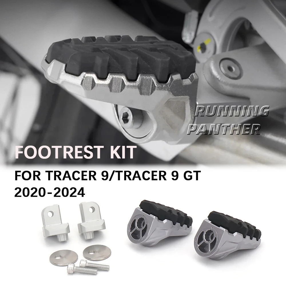 

For Yamaha Tracer9 Tracer 9 GT 9GT 2020-2024 2023 2022 2021 Motorcycle Accessories Foot Pegs Rest Pedal Set Footpeg Footrest Kit