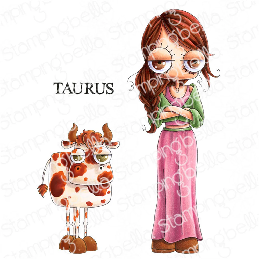

Oddball Zodiac Taurus Whimsabella Meadow Mirth Pec-Tacular Birthday Cake Stamps for DIY Scrapbook Greeting Diary April 2026 New