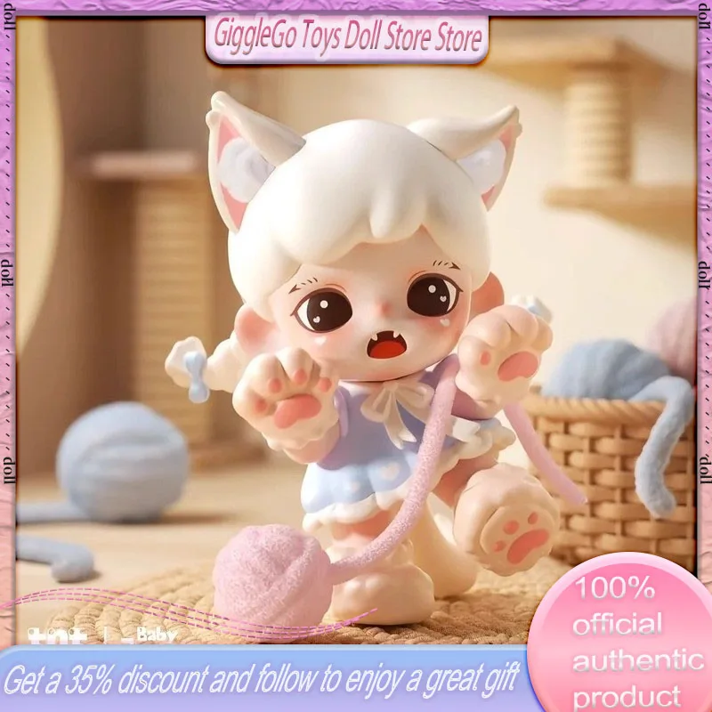 

New Genuine Tnt Zoraa Cat Face Blind Box Mini Cute Doll Desktop Ornament Handmade Cute Grain Girl Birthday Gift