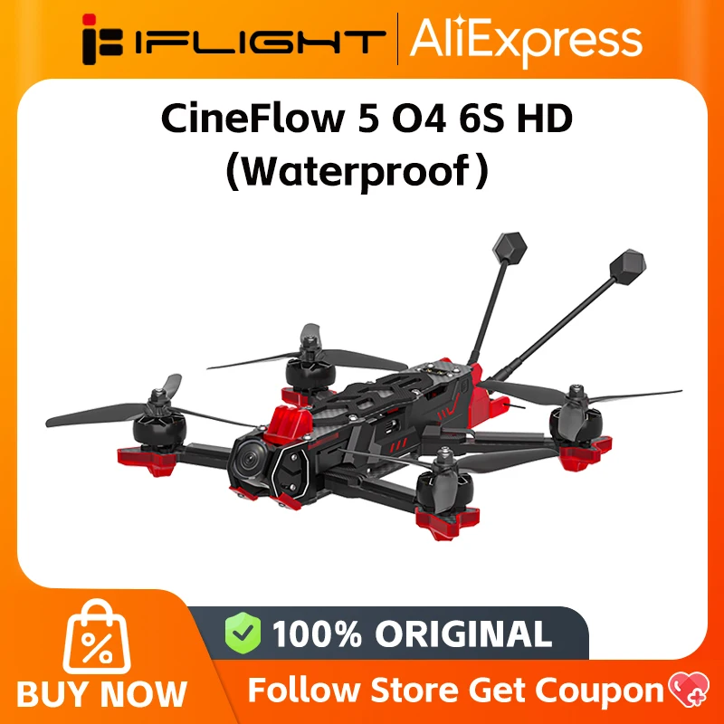 iFlight CineFlow 5 O4 6S HD نسخة مقاومة للماء 5 بوصة بدون طيار BNF مع محرك XING2 2207 2050KV/O4 Pro لـ FPV Cinematic Freestyle #1