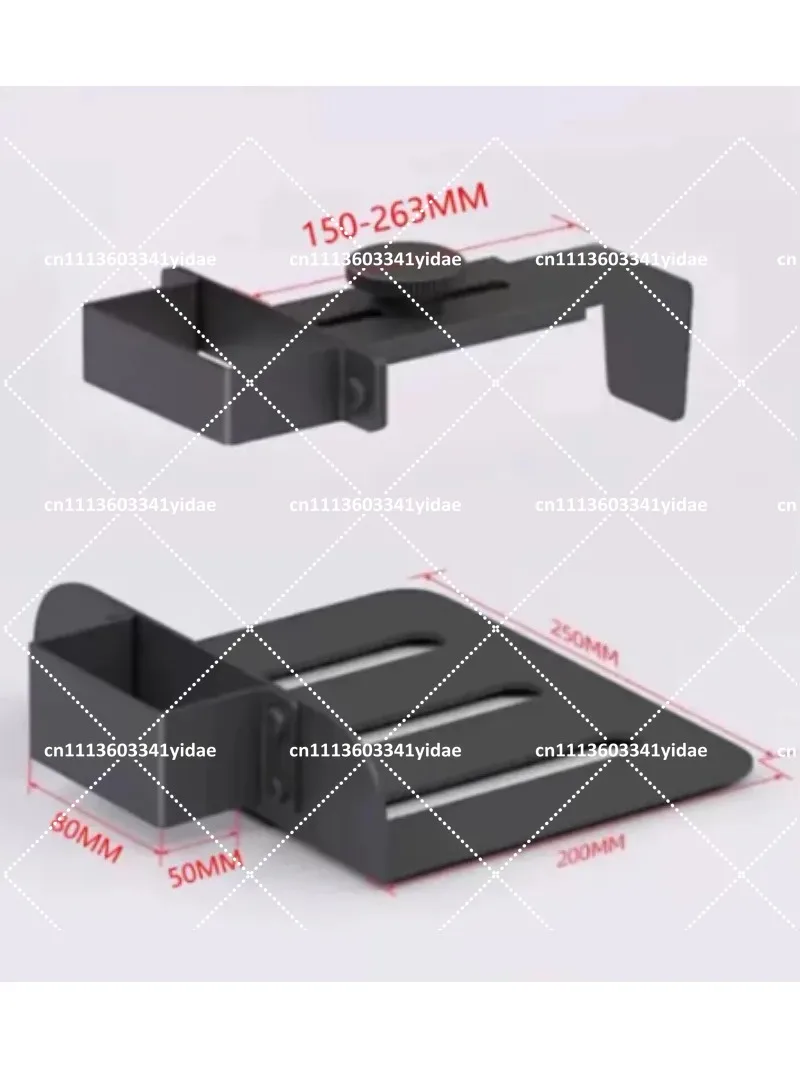 Support d'ordinateur réglable en hauteur, support de châssis à fixer sous le bureau, support suspendu divisé pour bureau