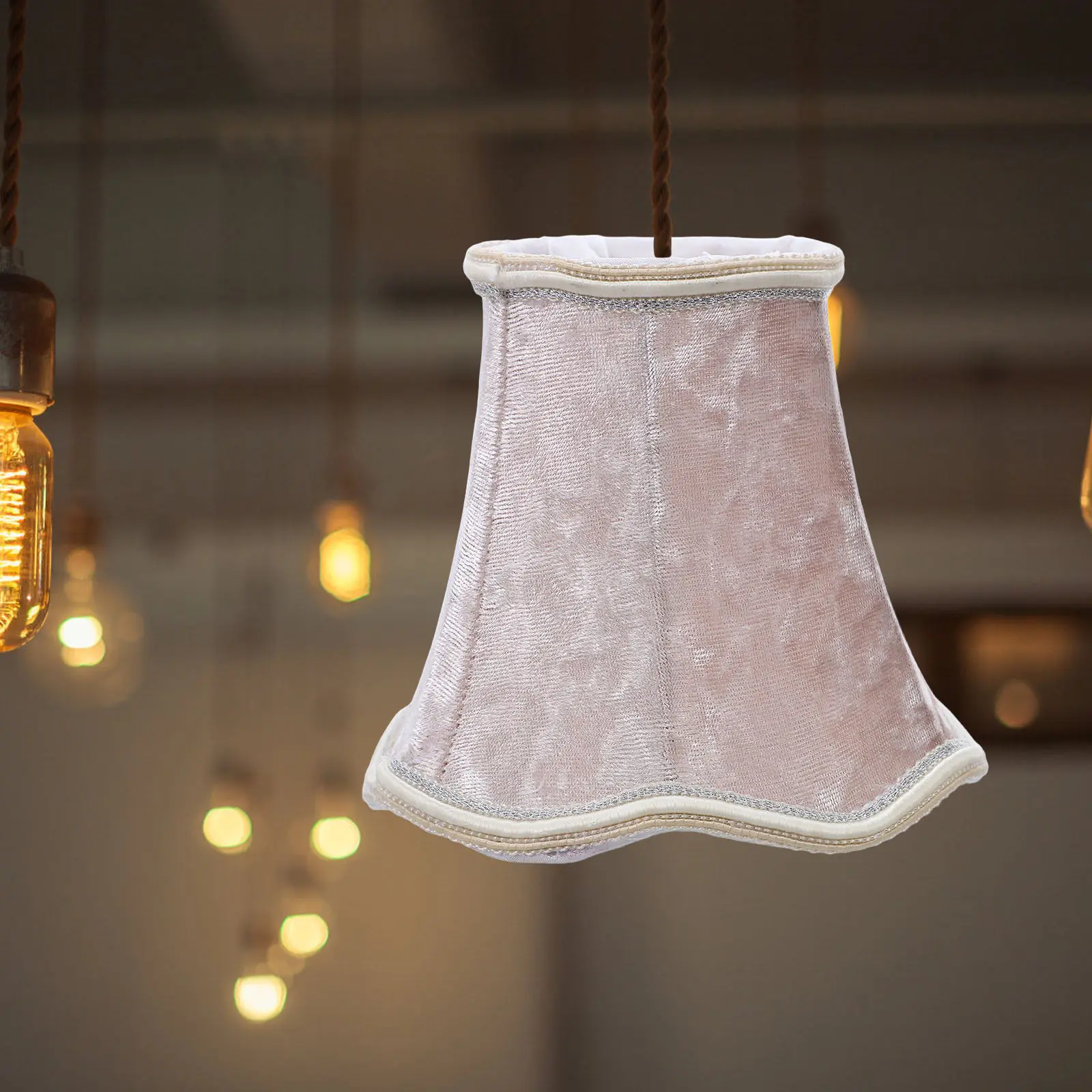 Table Lamp Shade Cover 5.3x4.5x3.1 Inch Fabric Lampshade for Living Room Bedroom Kitchen Study Nursery Hotel Desk Wall Floor