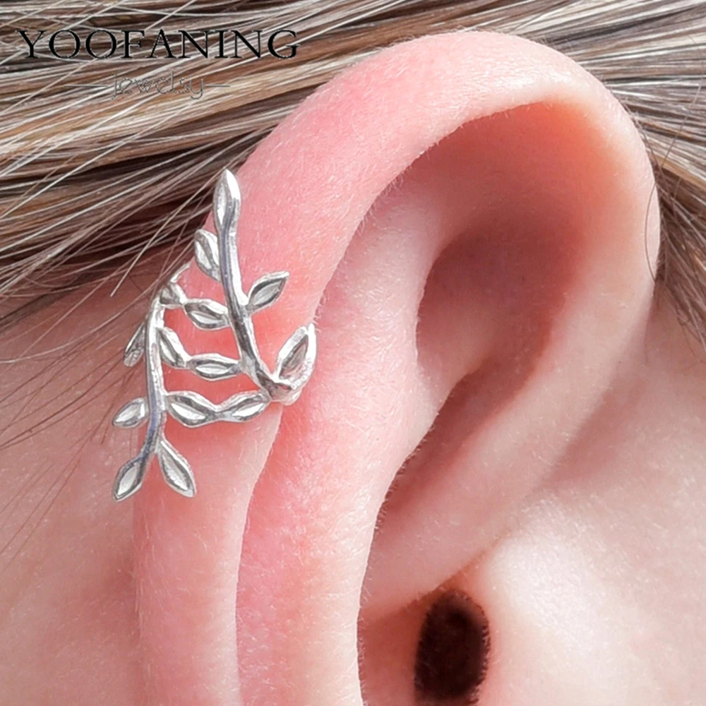 2026 Fashion Jewelry 1PC Gold Plated Clip Earrings for Women CZ Zircon Fake Piercing Ear Cuff Women's Tassel Earrings  Wholesale view 4