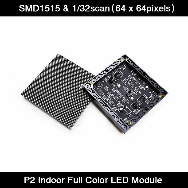 

P2 Indoor Full Color LED Display Board HUB75 - 128mmx128mm - 64x64 Pixels 1/32Scan SMD RGB Module Panel Matrix