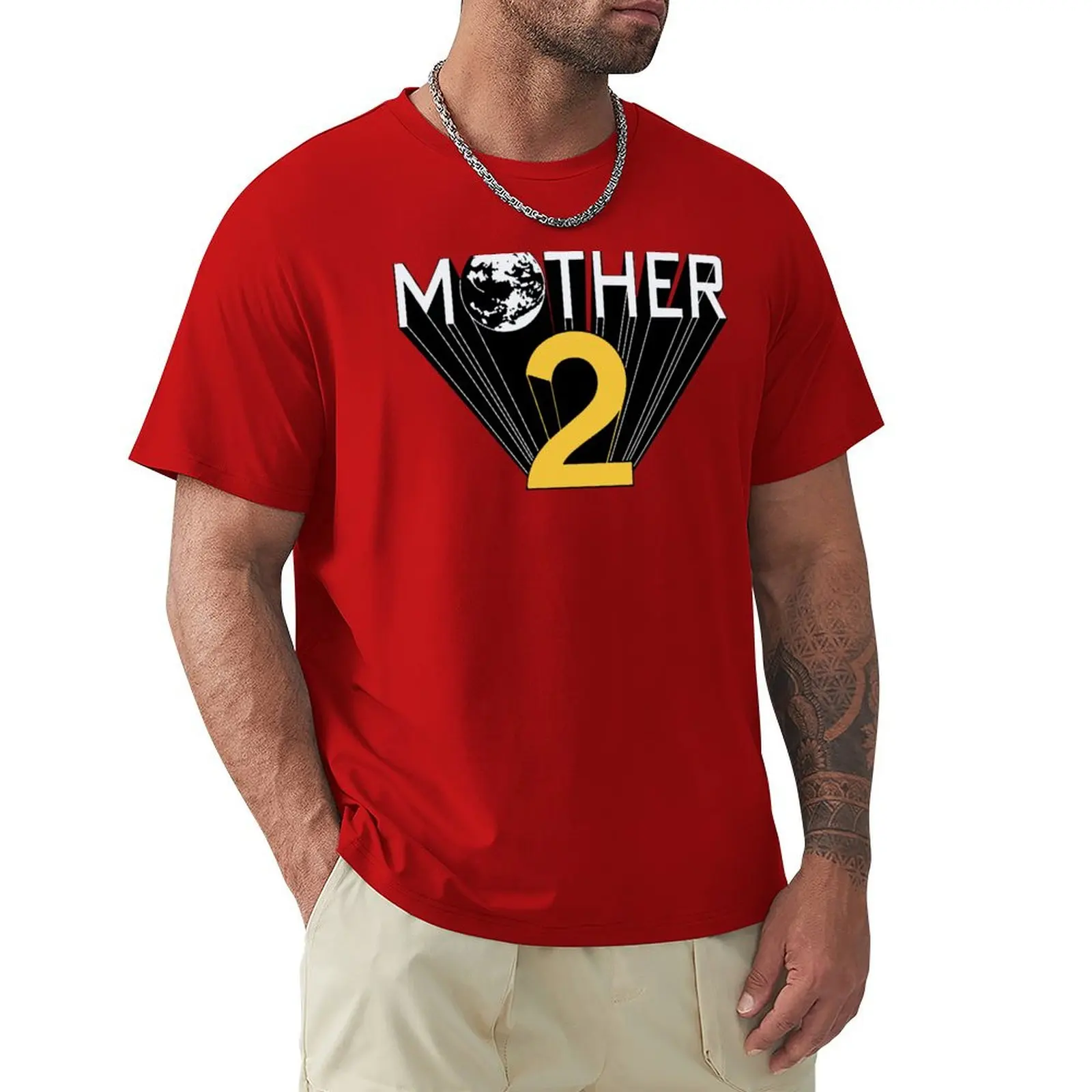 

Mother 2 Logo Earthbound T-Shirt hippie clothes oversized men workout shirt