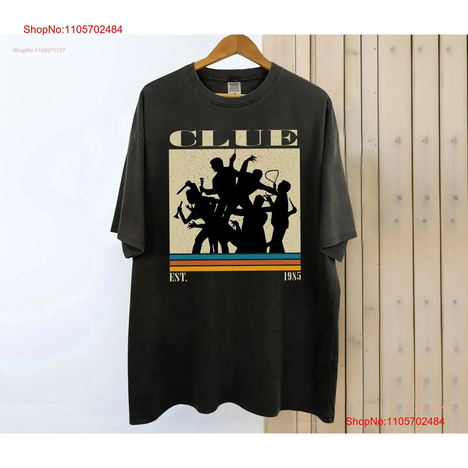 T-shirt Clue Movie Vintage Rétro Classique pour Homme, Lavé, Unisexe, Élégant, Confortable et Respirant pour le Quotidien