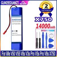 Durable For Ilife V50 V55 V8s V3s Pro V5s Pro V8s X750 14000mAh Robotic Vacuum Cleaner Battery
