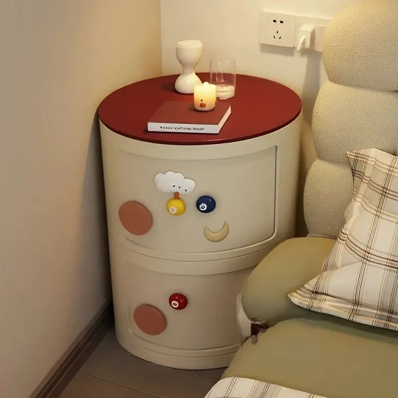 Dopamine Bedside Table Modern Simple Nightstand Storage Cabinet Locker for Bedroom Small Apartment Home 2025 New Design