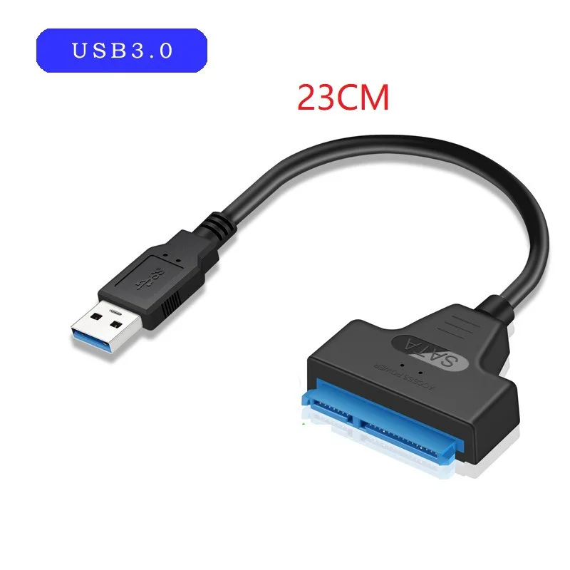 Cable SATA a USB 3,0/2,0 de hasta 6 Gbps para disco duro externo HDD SSD de 2,5 pulgadas, adaptador de 22 Pines, Cable USB 3,0 a SATA III