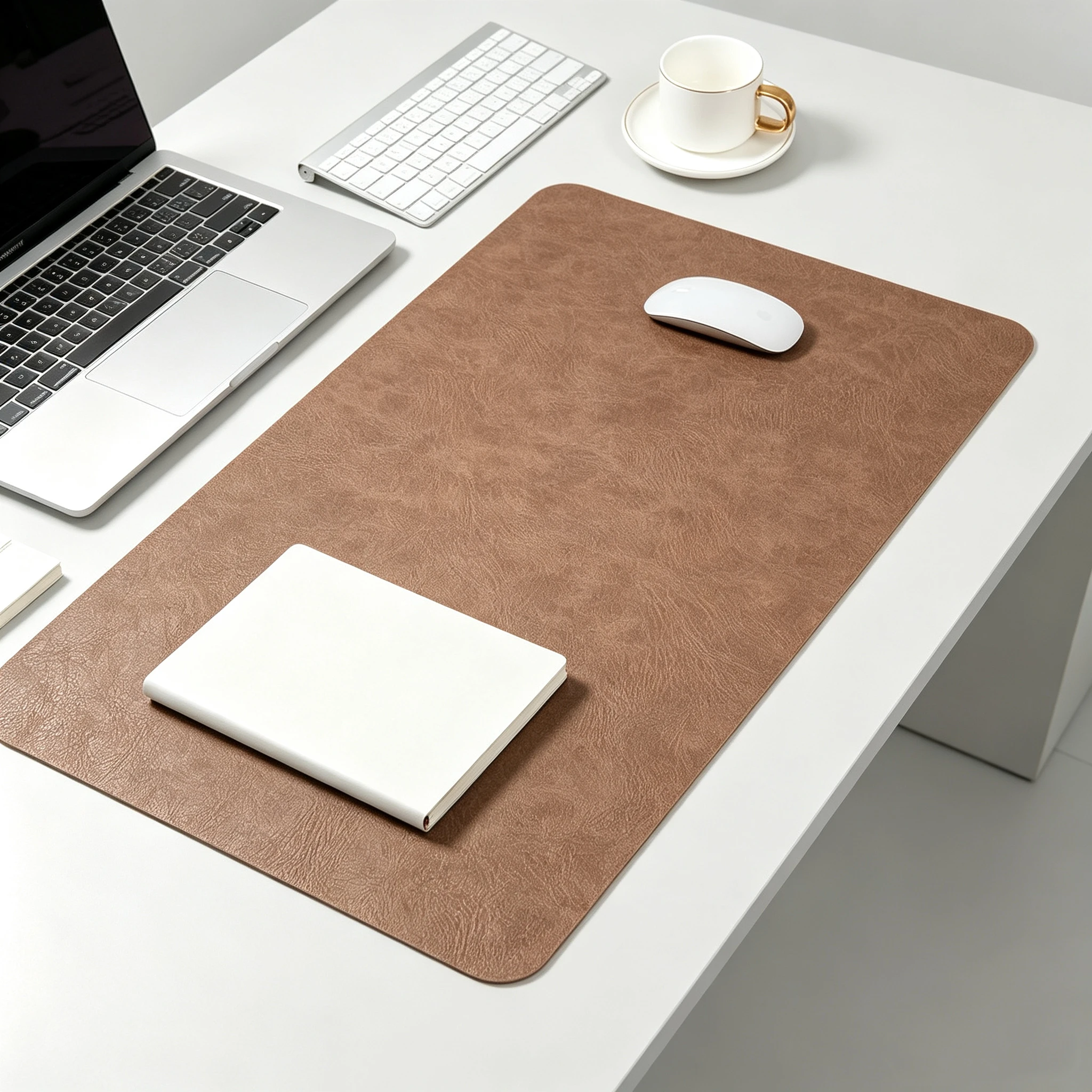 Retro Double-Sided PU Desk Pad – Anti-Dirt Mouse Pad & Writing Mat,Non-Slip Waterproof Office Computer Mat for Gaming,Home Work