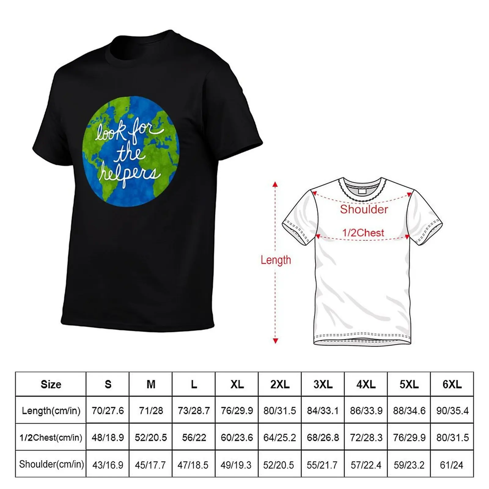 Look for the HELPERS T-Shirt Simple Graphic Design T-Shirt
