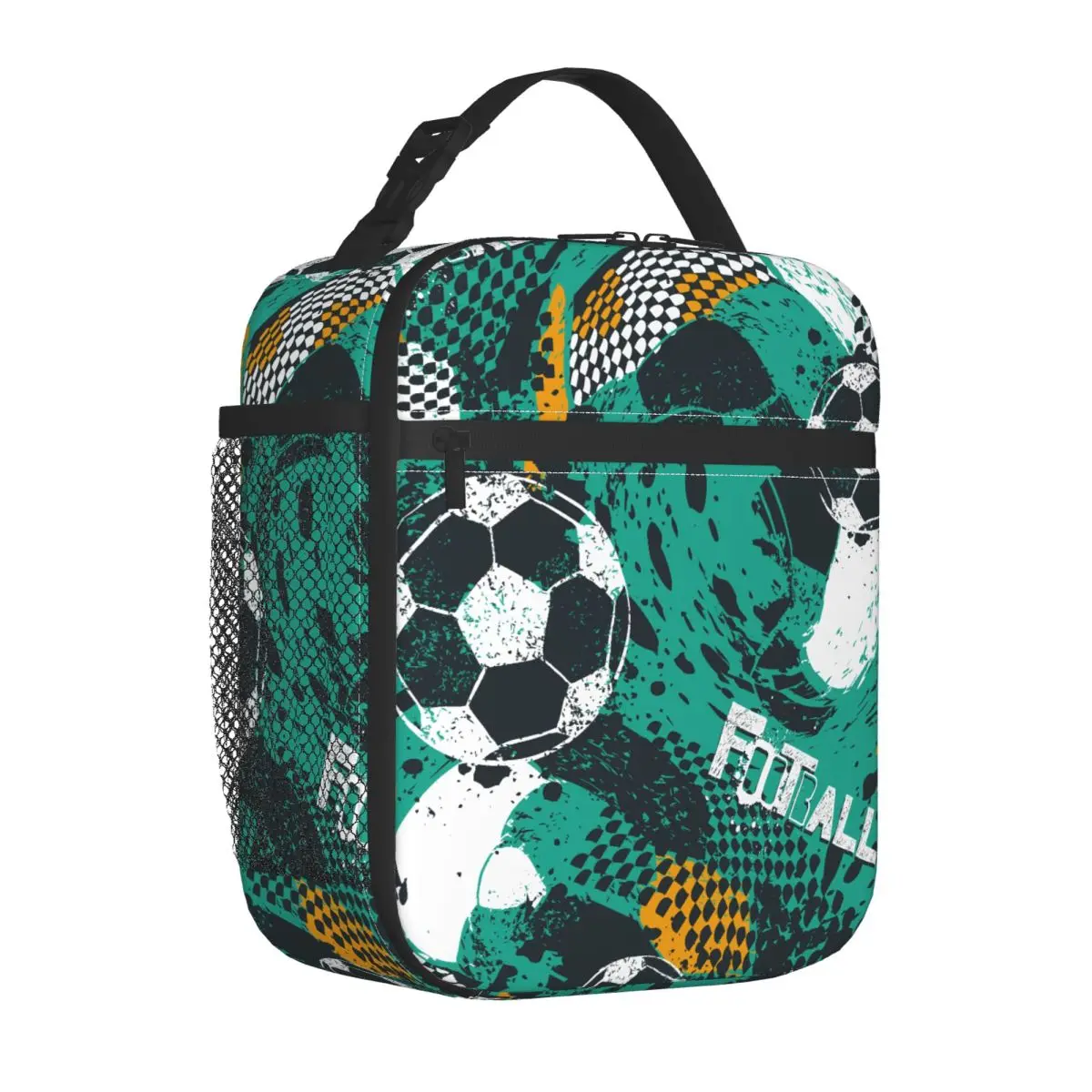 

Cartoon Soccer Ball Football Thermal Insulated Lunch Bags for School Portable Food Container Bags Thermal Cooler Lunch Box
