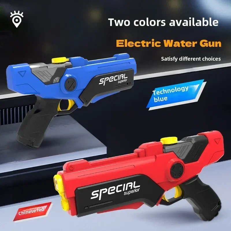 Elektryczny pistolet na wodę automatyczny ciągły strzał pistolet na wodę automatyczne pochłanianie wody pistolet do wyciskania dużej pojemności zabawka na plażę na zewnątrz