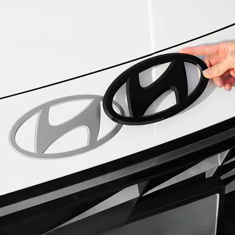 자동차 로고 전면 후드 배지, 후면 트렁크 엠블럼 스티커, 현대 소나타 엘란트라 코나 IX25 IX35 투싼 미스트라 베르나 엔시노 라페스타