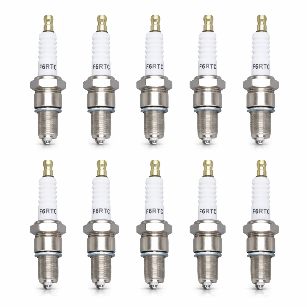 10 шт. сменных свечей зажигания F6RTC для NGK BPR6ES BP6ES Bosch WR6DC, совместимые с Honda GX160 GX200 GX270 GX390 Predator 212