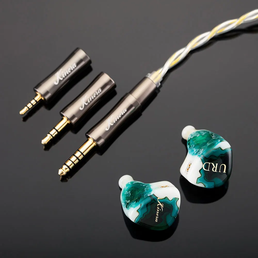 Kinera URD HIFI In Ear IEMs Earphone 2EST+ 2 DD+1 BA IEMs Hybrid Drivers with 2.5/3.5/4.4mm 2Pin Plug 0.78mm Detachable Cable