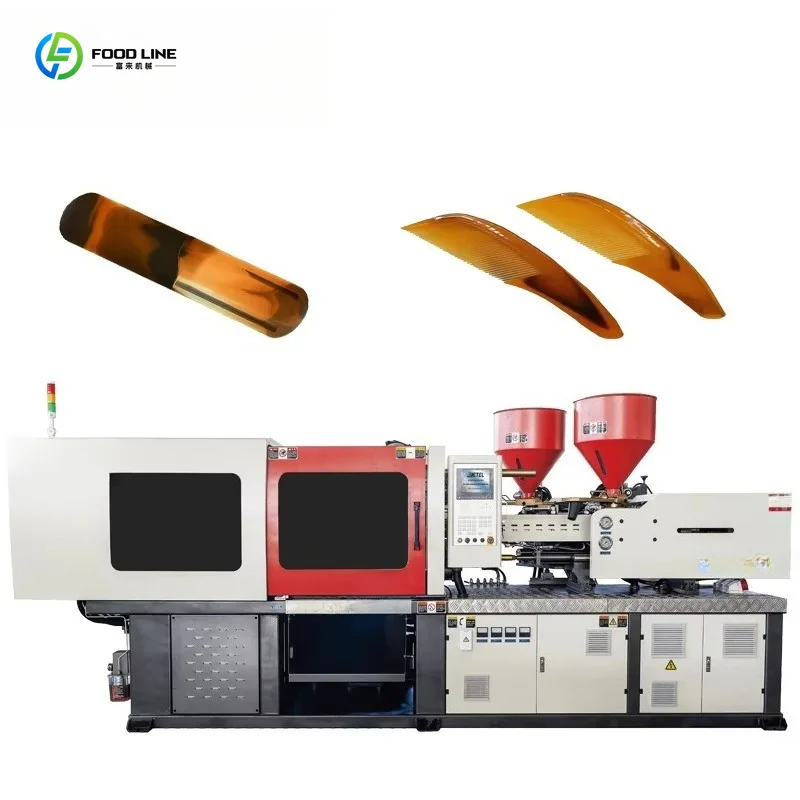 Customized Full Automatic Two Color Plastic Molding Machine Fit Polyester PP PC PE PVC Multi Color Kid Button Production