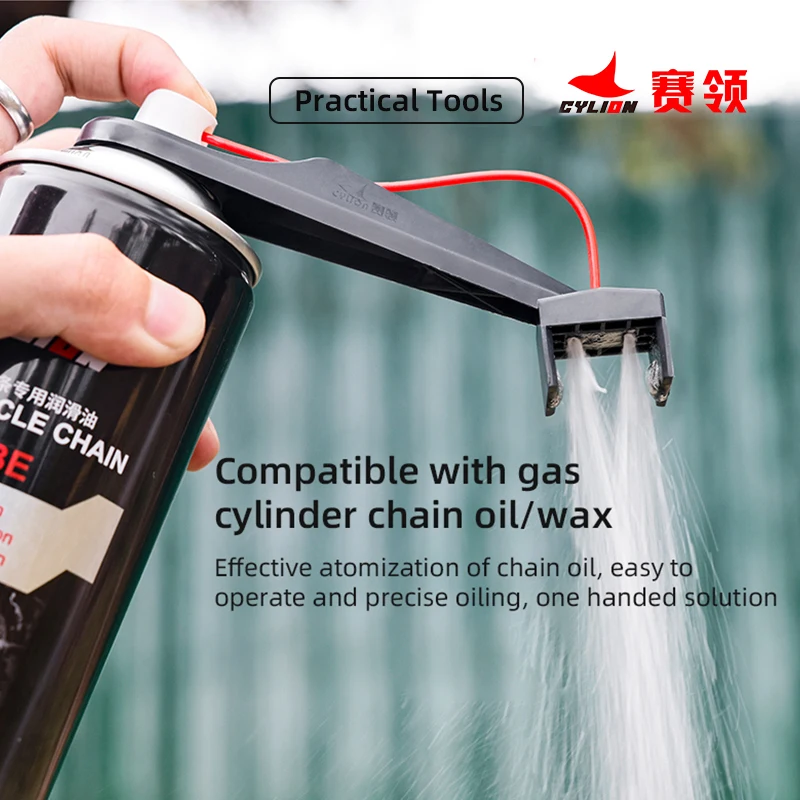 Motorcycle Chain Cleaning Tool 110mm Chain Oiler Cleaning Brush Oil Sprayer Oiling Diverter Bicycle Maintenance Tools Bike Tool