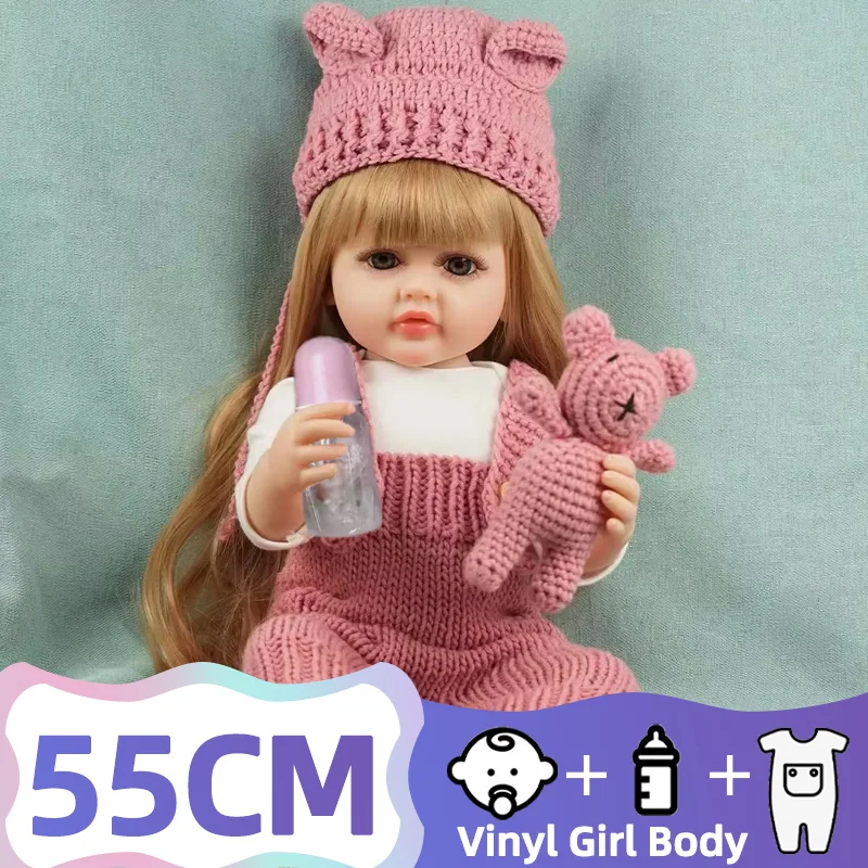 

JOYORA 22 дюйма 55 см Высококачественная мягкая виниловая кукла реборн ручной работы D кожа с видимыми венами подарок на день рождения для девочек Высококачественный подарок на праздник