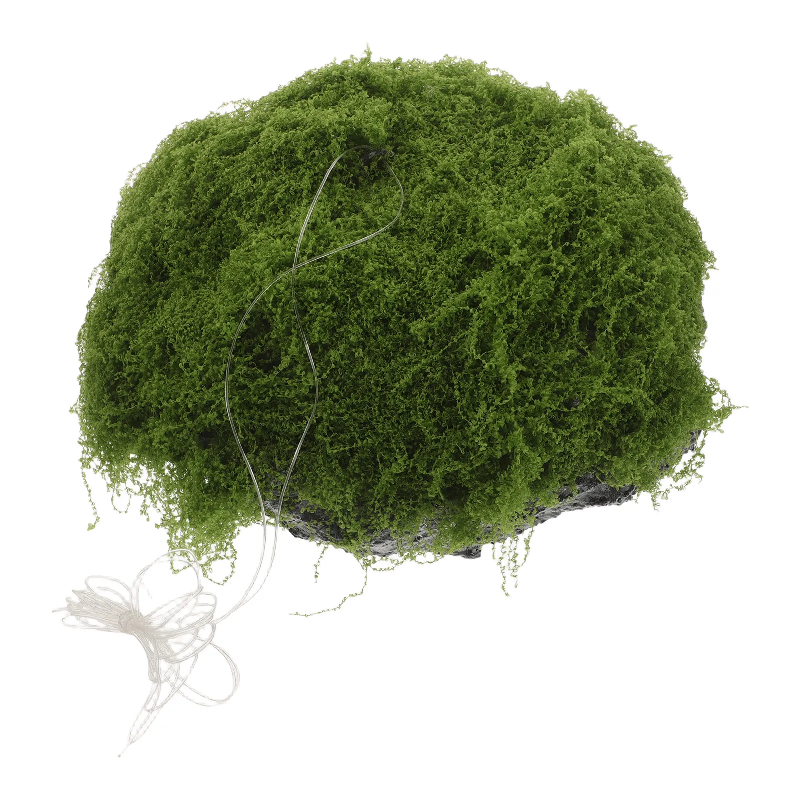 Artificial Floating Stone Suspended Moss Rock Realistic Ceiling Hanging Decor Zen Garden Ornament Shop Window Moss Stone Display