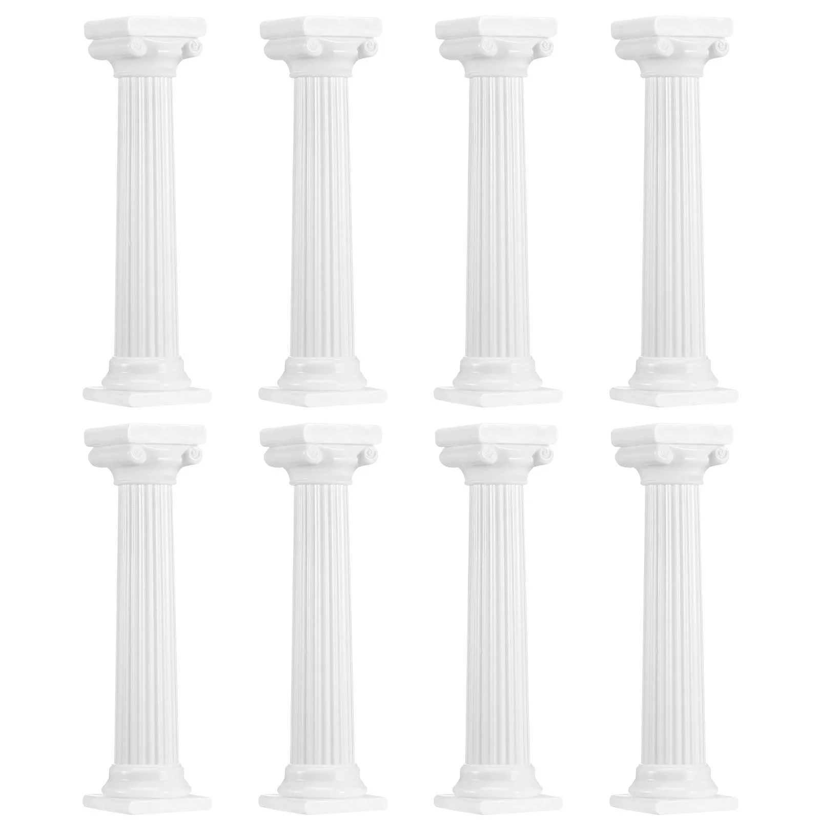 

ABOOFAN 8 Pcs Roman Pillar Cake Stand Pastry Display Decor Wedding Column