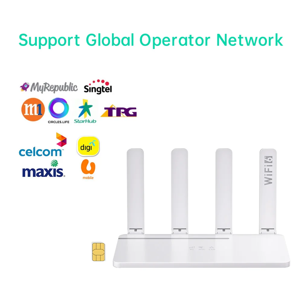 4 Antenna Wifi 6 4G Router Wifi Lte Router With Sim Card Slot Cpe Lte Wireless Routers