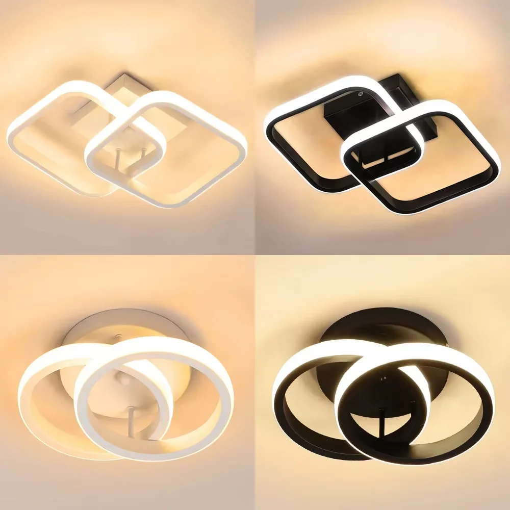Lámpara de Techo LED Moderna Regulable para Sala de Estar, Dormitorio, Estudio, Decoración del Hogar, Plafón, Lámpara de Alta Calidad