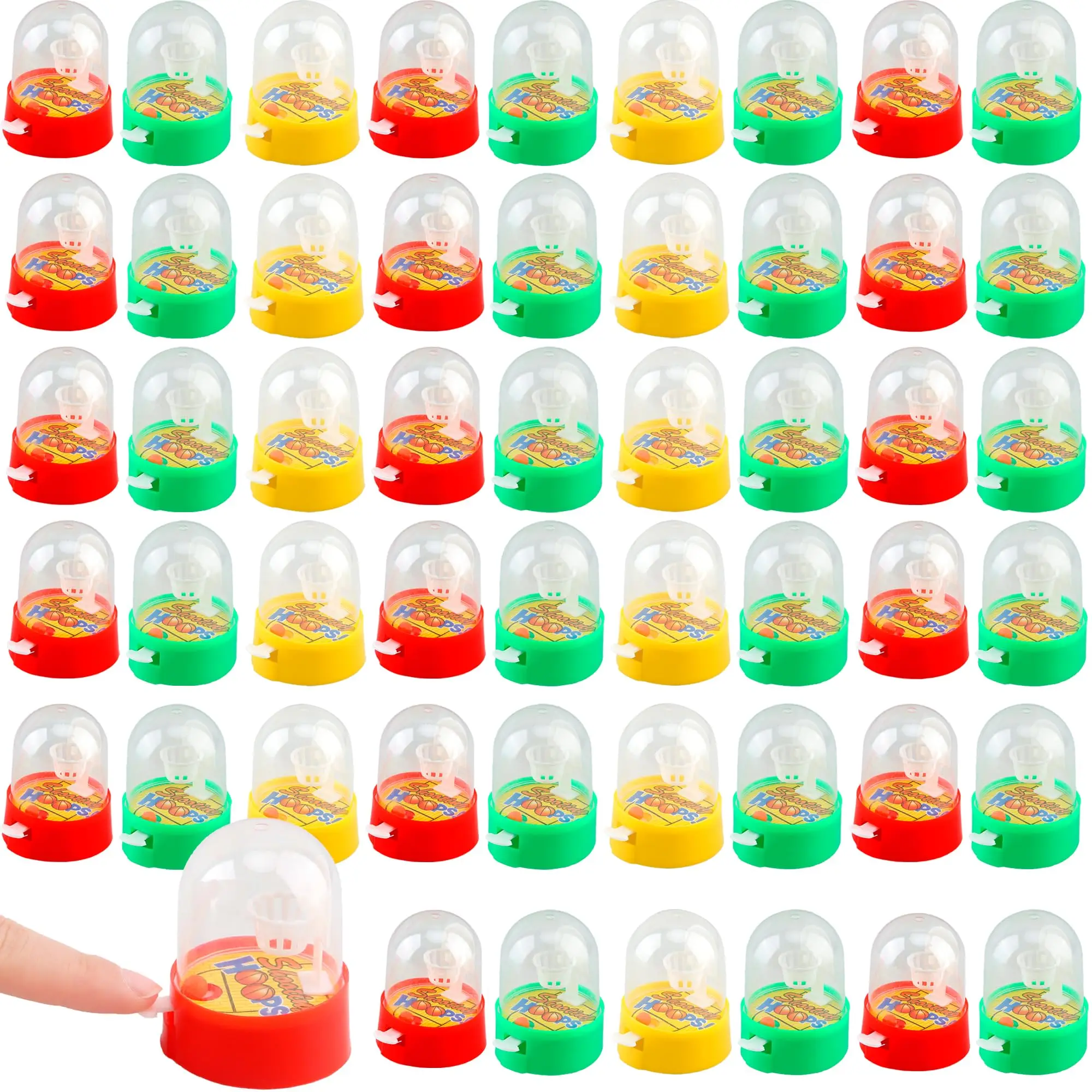 50 Pcs Mini Finger Basketball Toys Handheld Desktop Table Basketball Hoop Shooting Game for Birthday Sports Party Favors