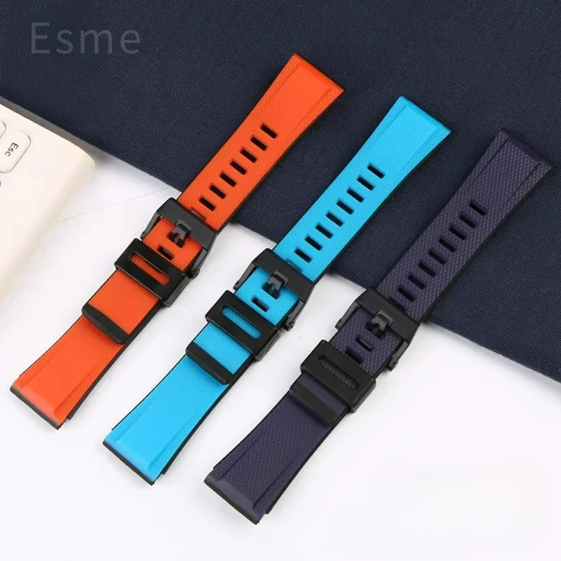 Для Casio G-SHOCK GA2000 PRG600 24 мм плоский интерфейс специальная пряжка военно-зеленый черный желтый полимерный ремешок для часов ударопрочность