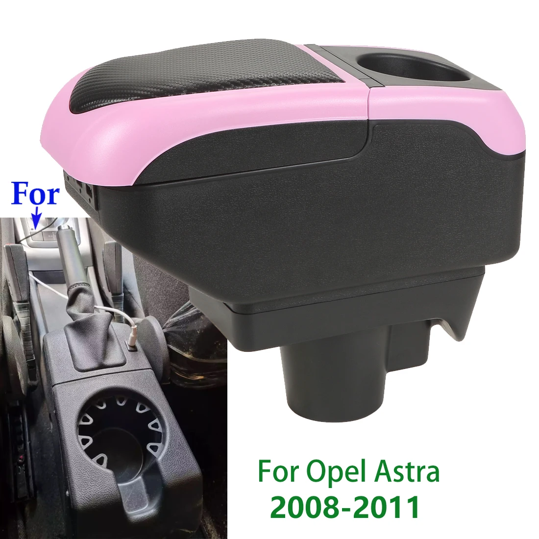 

For Opel Astra Armrest Box For Opel Astra H Car Armrest 2004-2011 Auto Storage Box Arm Bracing Interior Details Car Accessories