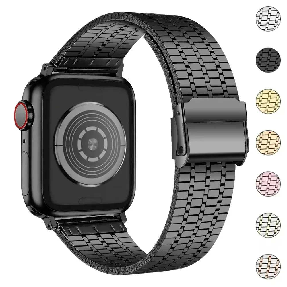 Gliederarmband für Apple Watch 10 9 8 7 45 41 mm SE 6 5 4 44 40 mm Band Edelstahlarmband iwatch ultra 49 mm 3 45 42 38 mm Bänder