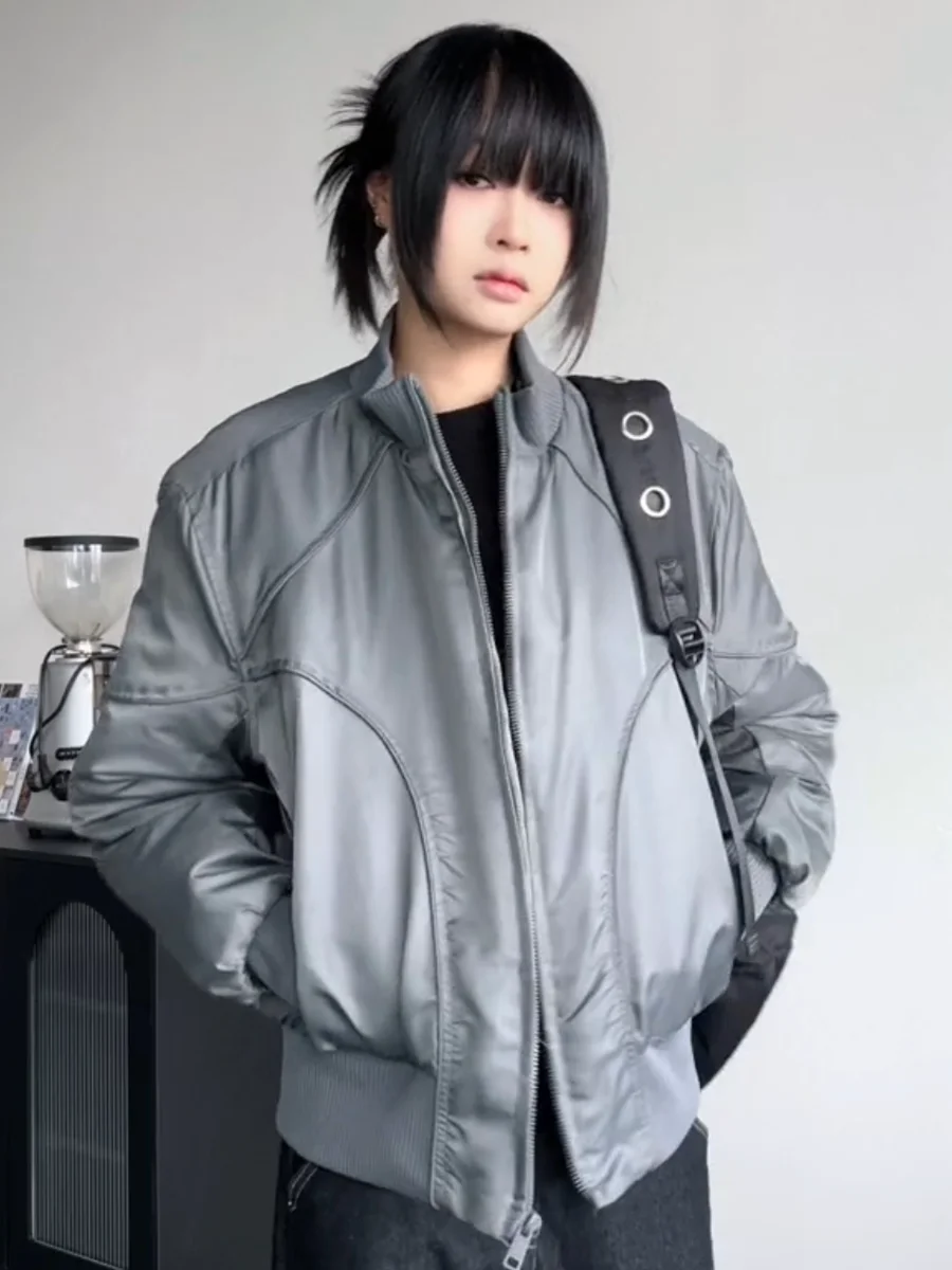 

Men's Autumn Winter Pilot Jaet Cotton Flannel Stand Collar ort Bomber Workwear Coat Windproof American Sle Loose Fit