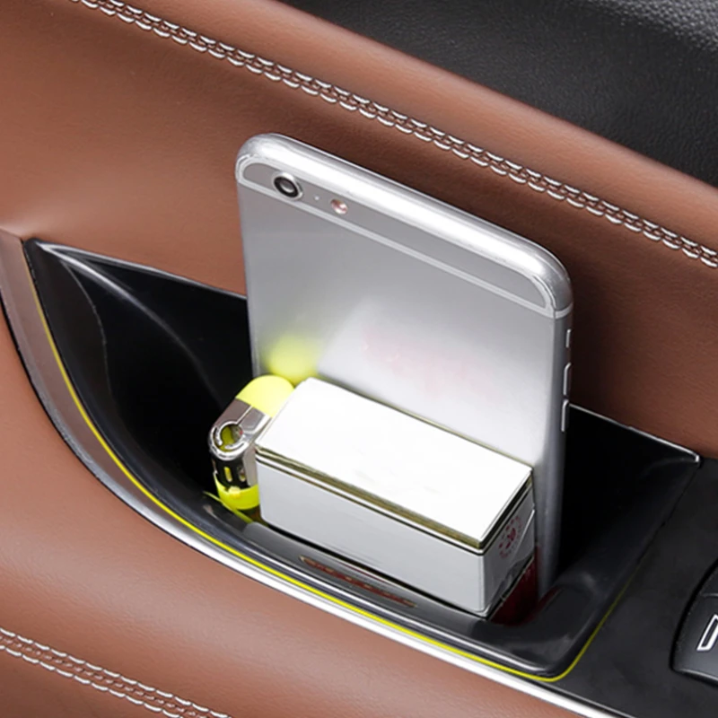 Car Accessories for Vauxhall Opel Insignia 2018 2019 2020 2021 2022 Plastic Inner Front & Rear Door Storage Box Organizers 4pcs