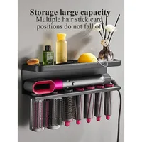 Hairdryer Holder Wall Mount Suitable For Dyson Airwrap Shelf Dryer And Hair Curler Holder Storage Rack Bathroom Organizer FR2002 - Image 2
