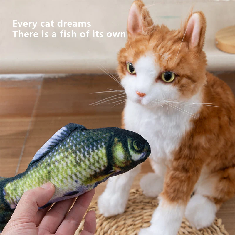 Pet Supplies Simulation Fish Cat Toys Catnip Fish Relieve Boredom Bite Resistant Funny Cat Artifact Simulation Sound Fish Toys
