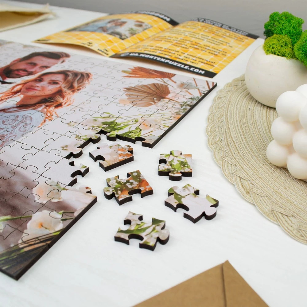 35/150/300/500/1000 قطعة صور مخصصة شخصية الضغط الألغاز بازل قطع الألغاز المخصصة في صور هدية الطفل