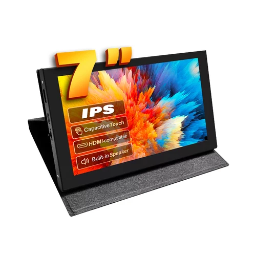 Mini pantalla táctil Universal compatible con HDMI, LCD IPS de 7 pulgadas para Raspberry Pi 5 4, Windows, consola de juegos con estuche protector