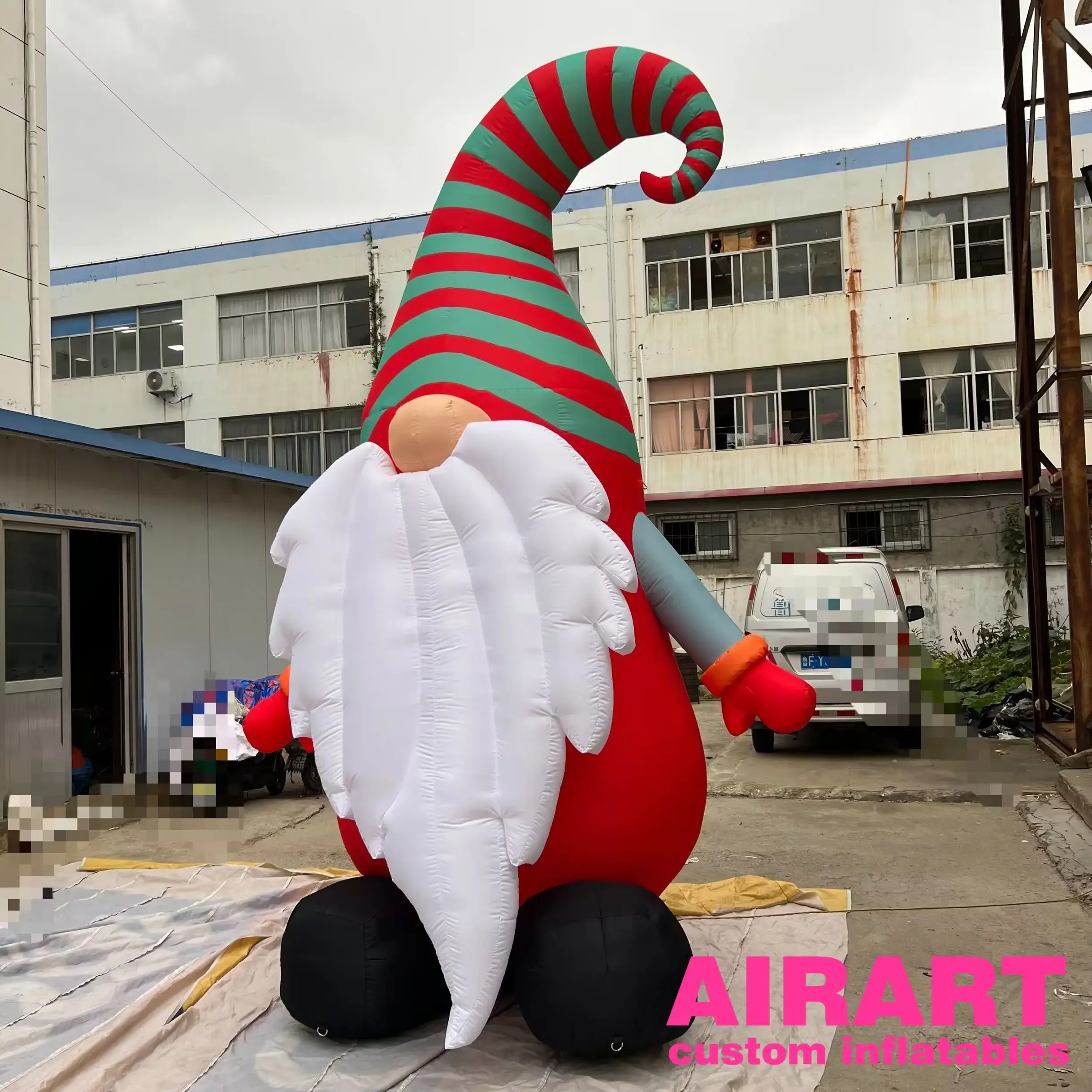 Christmas Inflatable Decorations Custom Made Inflatable Cartoon Character 3m High Inflatable Santa Claus For Outdoor Decorating