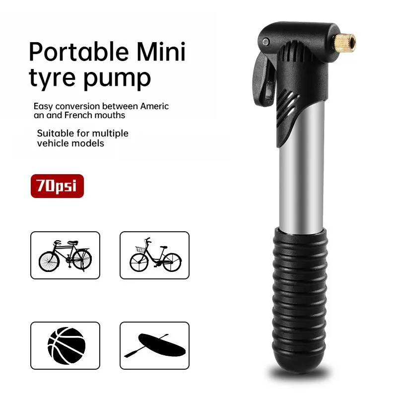 Portable Mini Bicycle Pump Cycling Hand Air Pump Ball Tire Inflator Valve MTB Road Bike Accessories