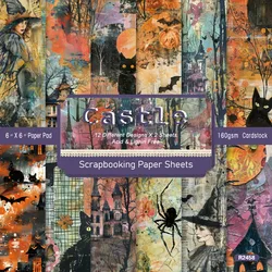 KSCRAFT 24sheets The Mottled Castle Paper Pack for DIY Scrapbooking Card Making Album Paper Craft