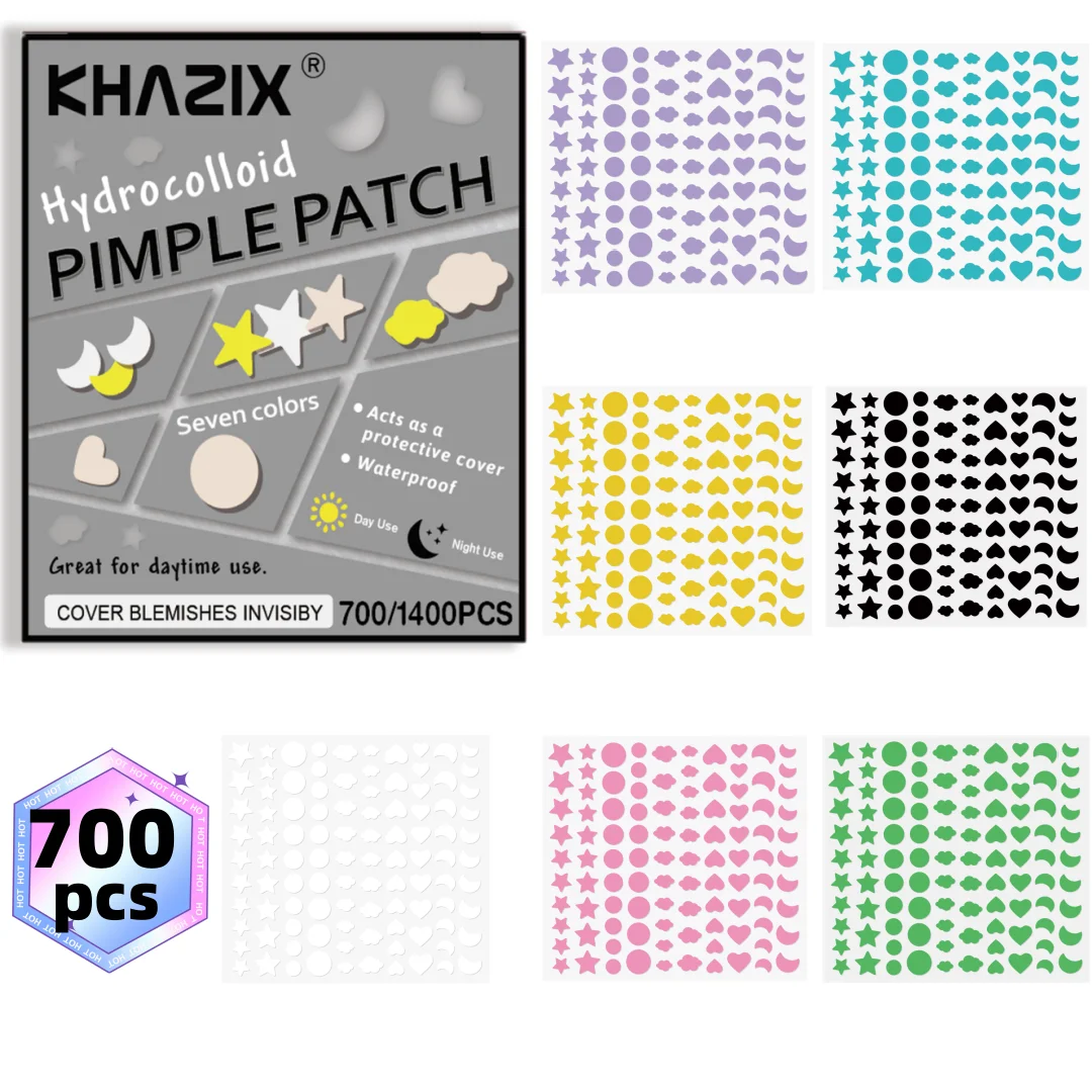 700 PCS Hydrocolloid star love acne sticker, breathable, mild and non-irritating, portable to wear 24 hours a day