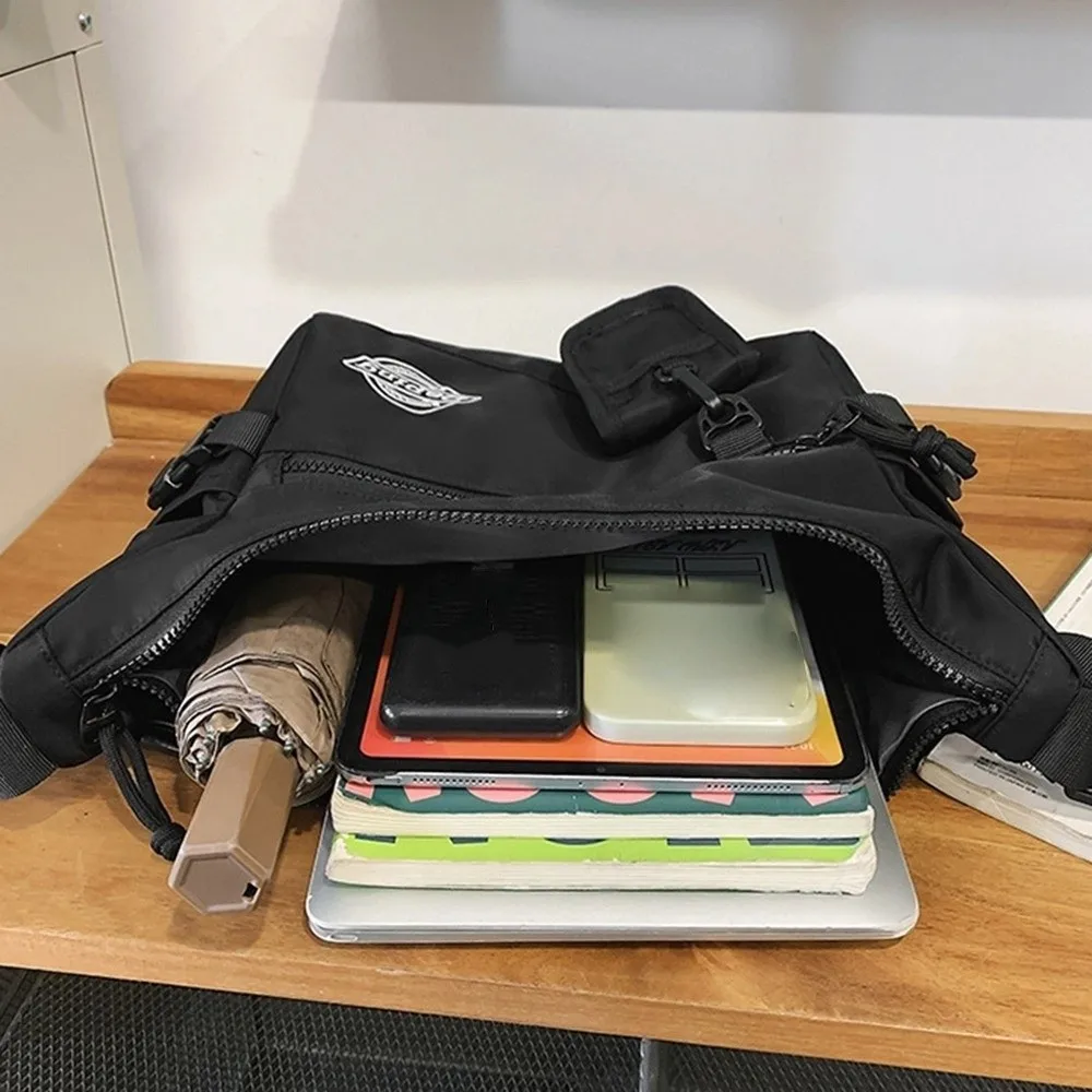 

Простая многофункциональная сумка через плечо, водонепроницаемая нейлоновая сумка через плечо в корейском стиле, спортивная сумка, квадратная мужская сумка на плечо