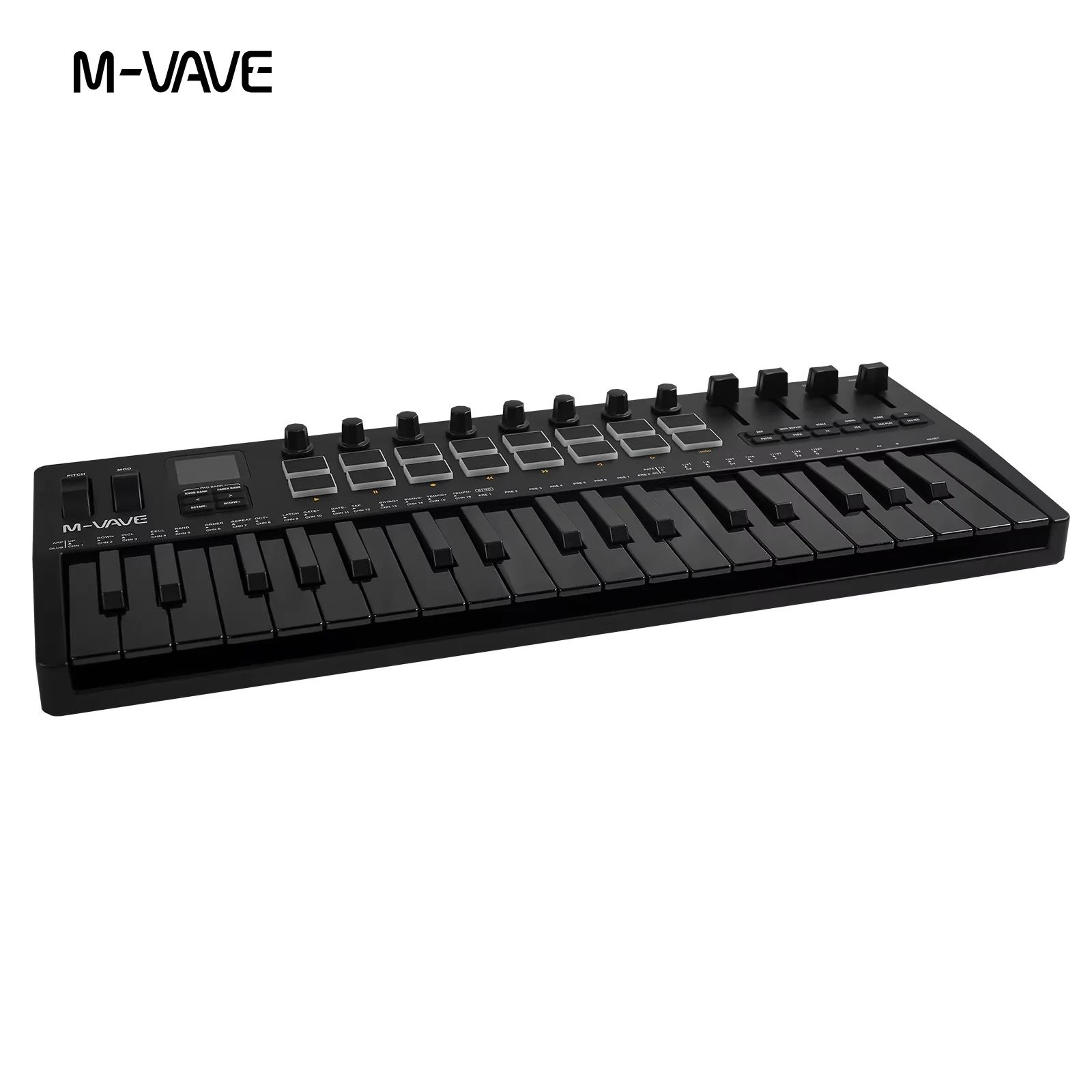 M-VAVE SMK-37 PRO 37-Key USB MIDI Controller with 16 RGB Pads & 8 Knobs Supports Software Operation for WINDOWS MAC IOS Android - view 2