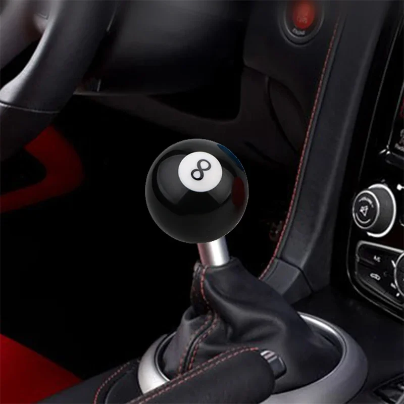 Car modification universal ball gear head No. 8 billiard ball wave stick head black No. 8 manual shift lever hand ball