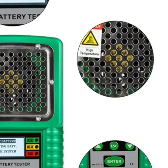 DY226A Automotive For Battery Tester 80A Load Analyzer For Acid Traction Starting Internal Resistance Measurement Tool Green
