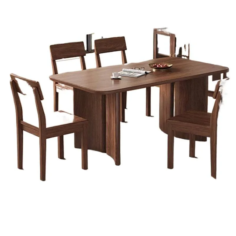 

North American black walnut dining table Nordic all solid wood modern simplicity