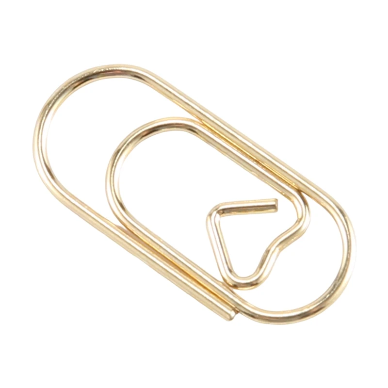 150 Stukjes Schattige Paperclips Mini Clips Hartvormige Paperclips Bladwijzer Clips Voor Kantoor Leverancier School