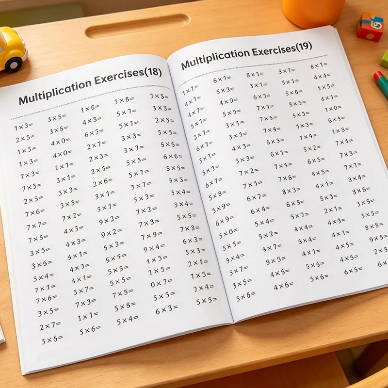Children's Math Special Training, Easy Mastery of Multiplication and Division, Math Exercise Books, Teaching Aids, Teaching Tools, Learning Activity Workbooks, Learning and Education, Handwriting Practice and Writing Aids