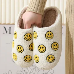 Little Cute Smile Face Slippers Houseshoes Women's House Smile Ladies Indoor Winter Fluffy Cozy Home Comfy Women Shoes