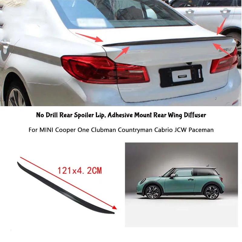 For MINI Cooper One Clubman Countryman Cabrio JCW Paceman Rear Wing Lip Car Rear Trunk Boot Lip Spoiler Wing